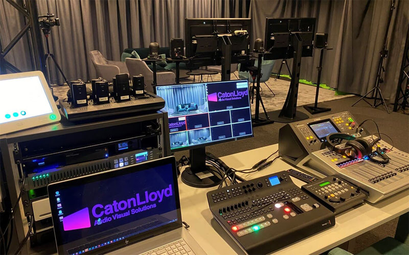 Presentation audio visual control & management deck installed by CatonLloyd.