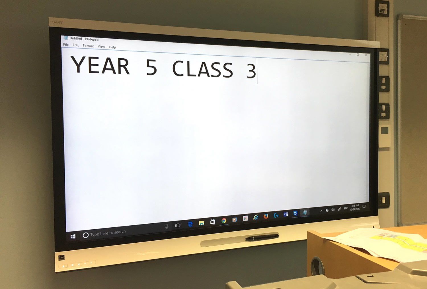 Recent installation of smart screen equipment for a school
